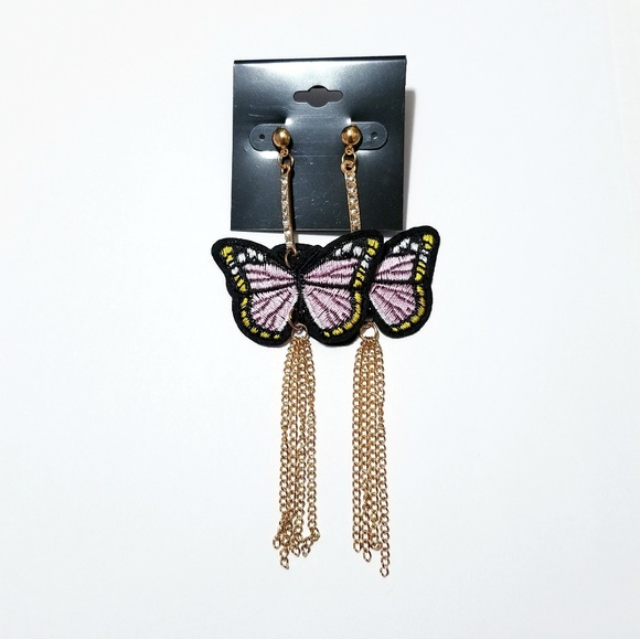 Jewelry - Butterfly Long Fringe Earrings